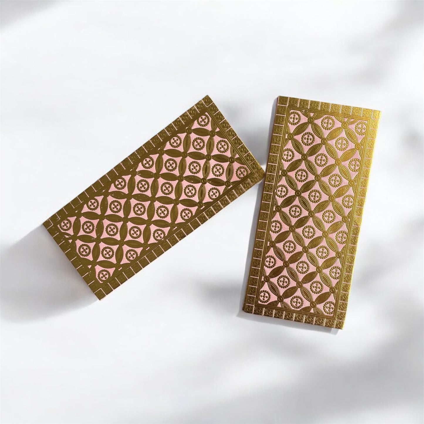 Shagun Envelope Diamond - Pack of 10  (Gold Pink)