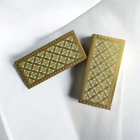 Shagun Envelope Diamond - Pack of 10 (Gold Green)