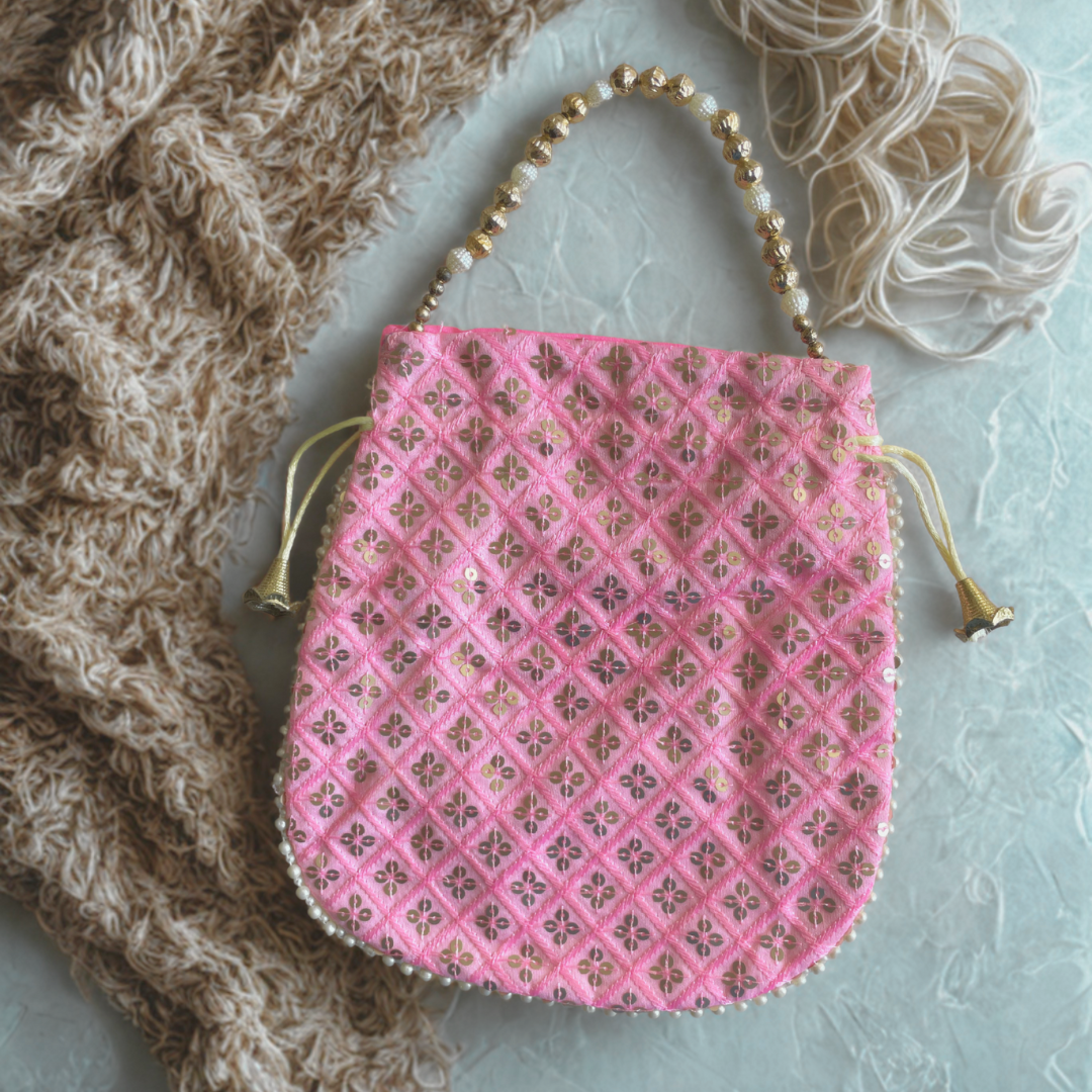 Pink Potli Bag
