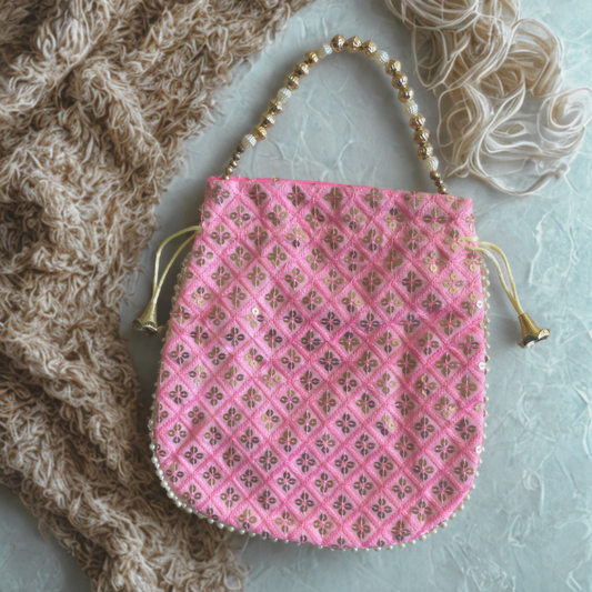 Pink Potli Bag