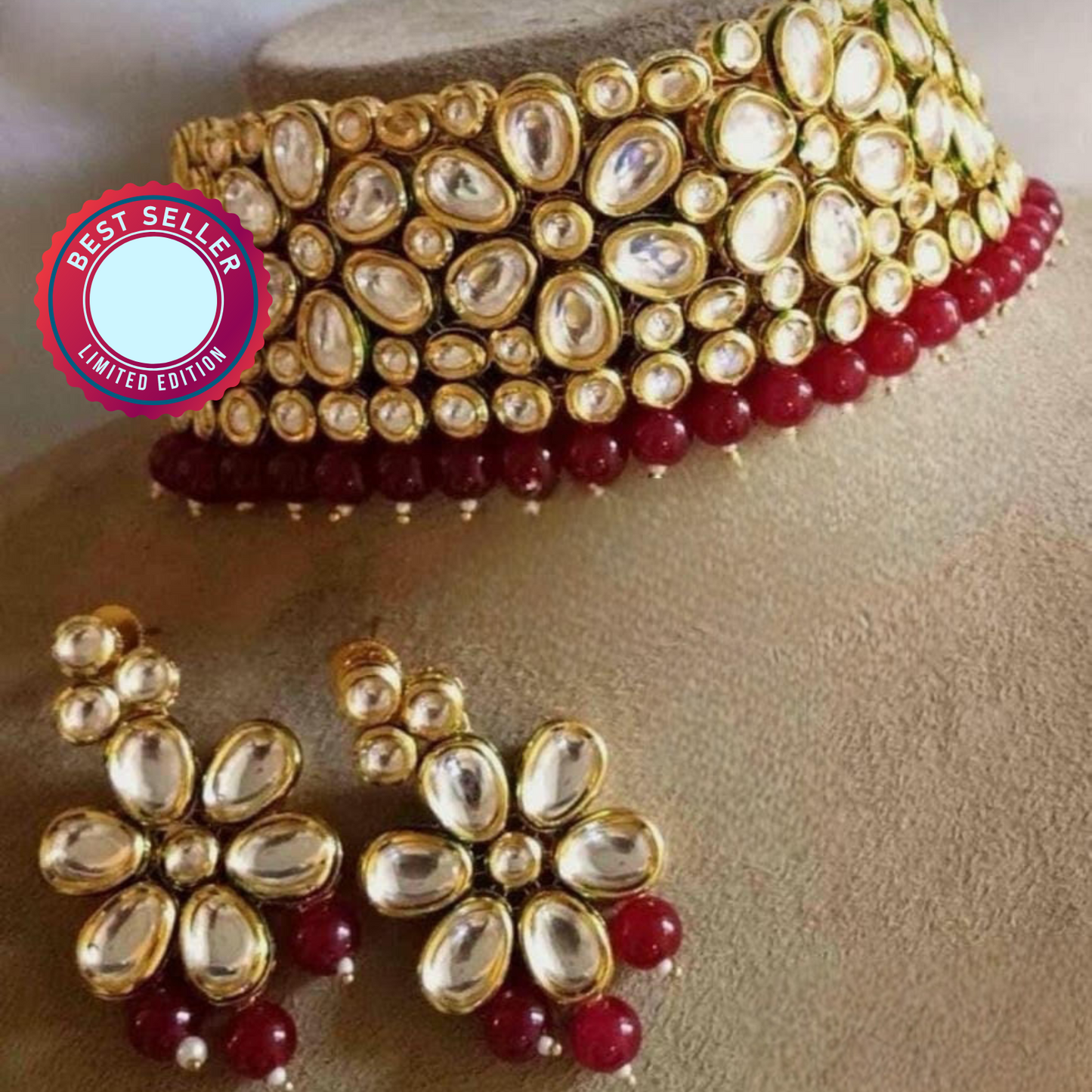 Inaya Meenakari Choker & Earrings Set