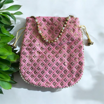 Pink Potli Bag