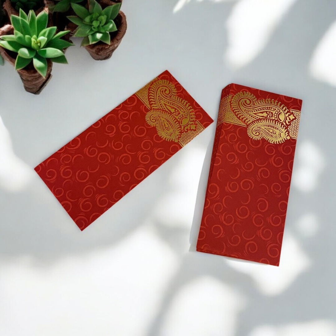 Envelope Floral - Pack of 10 (Red)